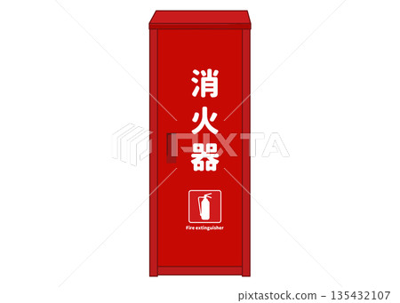 滅火器存放箱示意圖,顯示滅火器安裝位置,圖示素材 滅火器存放箱示意圖,顯示滅火器安裝位置,圖示素材 135432107