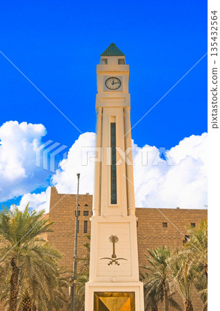 View of the clock tower in Riyadh View of the clock tower in Riyadh 135432564