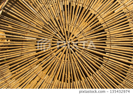 Close-up of small bamboo wood texture arranged as a background Close-up of small bamboo wood texture arranged as a background 135432974