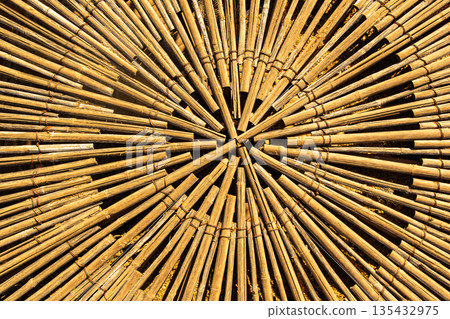 Close-up of small bamboo wood texture arranged as a background Close-up of small bamboo wood texture arranged as a background 135432975