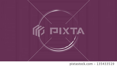 Displaying glowing circular ring receding into purple background, with concentric square frames Displaying glowing circular ring receding into purple background, with concentric square frames 135433519