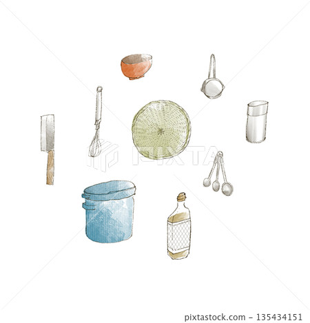 鄉村風格廚具插圖 鄉村風格廚具插圖 135434151