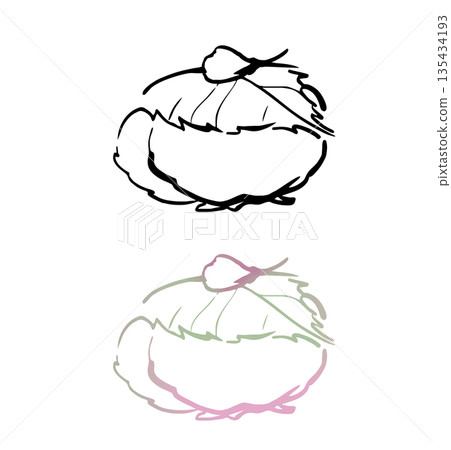 插畫：手繪風格 櫻餅 12，櫻餅，日式點心，日式甜點，和菓子 135434193