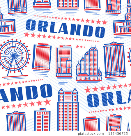 Vector Orlando Seamless Pattern 135436725