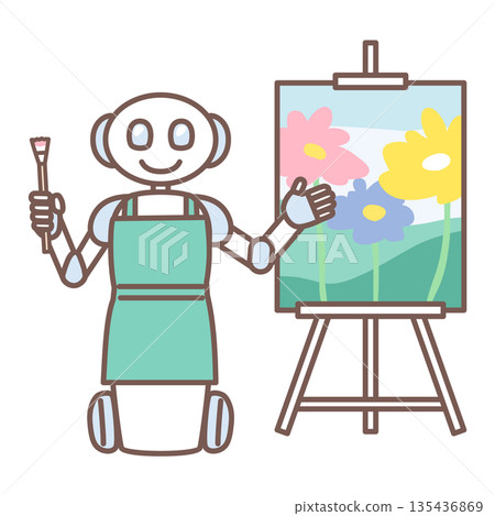 畫畫的AI機器人 畫畫的AI機器人 135436869