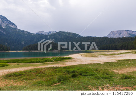 Landscape photo of Black Lake coast. Montenegro Landscape photo of Black Lake coast. Montenegro 135437290