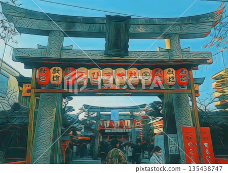 Shinto shrine torii 135438747