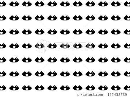 Lip mark continuous pattern, wallpaper design for beauty, cosmetics and fashion, lip icon pattern background Lip mark continuous pattern, wallpaper design for beauty, cosmetics and fashion, lip icon pattern background 135438789