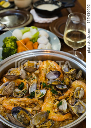 Home-cooked paella Home-cooked paella 135439092