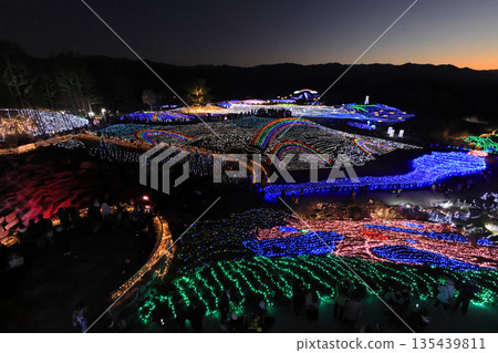 Illuminations at Ryuzu Village in Sanuki Manno National Park (winter). Illuminations at Ryuzu Village in Sanuki Manno National Park (winter). 135439811