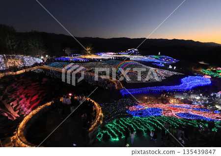 Illuminations at Ryuzu Village in Sanuki Manno National Park (winter). Illuminations at Ryuzu Village in Sanuki Manno National Park (winter). 135439847