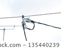 Photo of an insulator connected to an electric wire 135440239