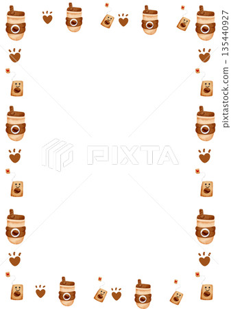 Cute Coffee Paper Frame for Cafe Design Cute Coffee Paper Frame for Cafe Design 135440927