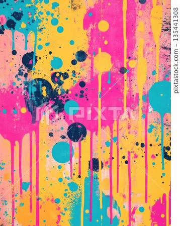 retro style background with a musical objects 135441308