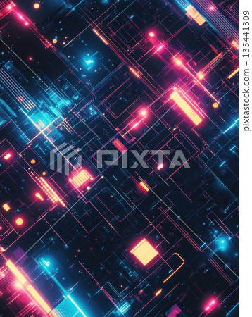 retro style background with a musical objects 135441309