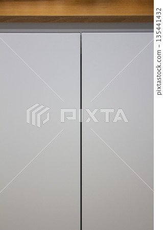 It's a modern white storage cabinet. 135441432