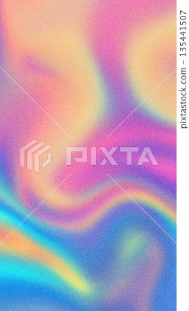 Holographic lo-fi grain noise Fluid Pattern in Pastel Colors, Modern 2000s, Y2K Aesthetic 135441507