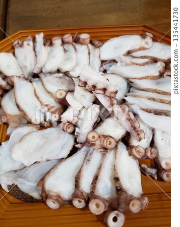 Fresh octopus sashimi, Okinawan cuisine 135441730