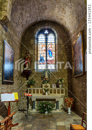 Interior of the church of Notre-Dame-de-l'Assomption in Moustier 135441951