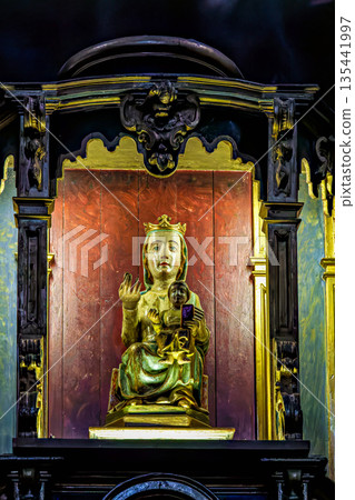 Interior of the Abbey of Xavier, Javier, Navarre, Spain. 135441997