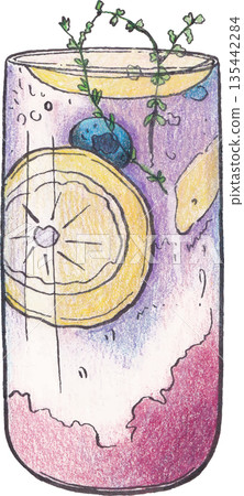 Beverage watercolor illustration for food and drink design Beverage watercolor illustration for food and drink design 135442284