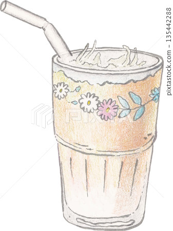 Beverage artistic watercolor drink graphic Beverage artistic watercolor drink graphic 135442288