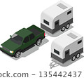 Car towing horse carrier trailer 135442437