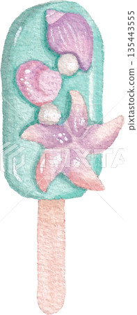 Bakery dessert watercolor food art set Bakery dessert watercolor food art set 135443555