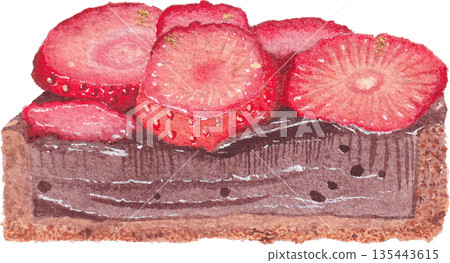 Bakery sweets and dessert watercolor graphics 135443615