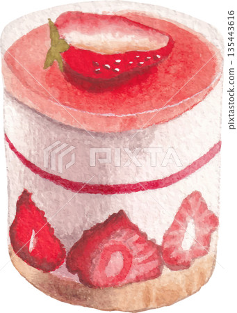 Bakery dessert watercolor illustration collection 135443616