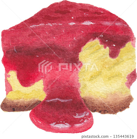 Bakery cake sweets watercolor illustration Bakery cake sweets watercolor illustration 135443619