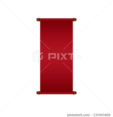Illustration of a red scroll Illustration of a red scroll 135443808