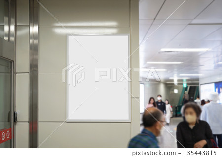 Subway Scenery and Advertising Mockup Subway Scenery and Advertising Mockup 135443815