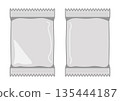 Illustration set of silver aluminum packs 135444187