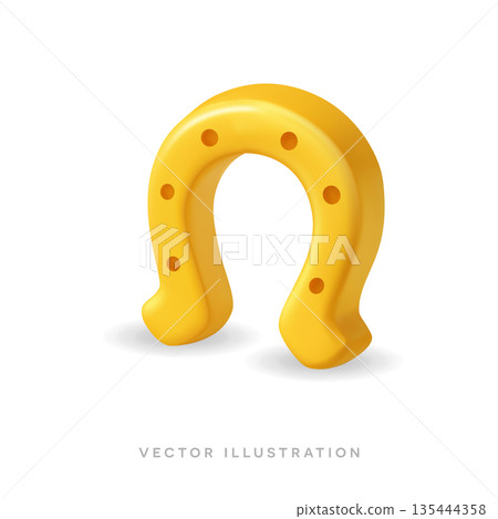 3d golden horseshoe. Lucky slot symbol. Gambling fortune charm, casino bonus render. St. Patricks day illustration 3d golden horseshoe. Lucky slot symbol. Gambling fortune charm, casino bonus render. St. Patricks day illustration 135444358