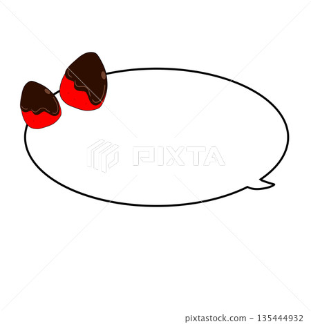 Strawberry Chocolate Speech Bubble Strawberry Chocolate Speech Bubble 135444932