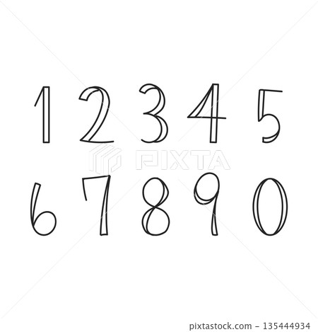 時尚數位插圖集 時尚數位插圖集 135444934