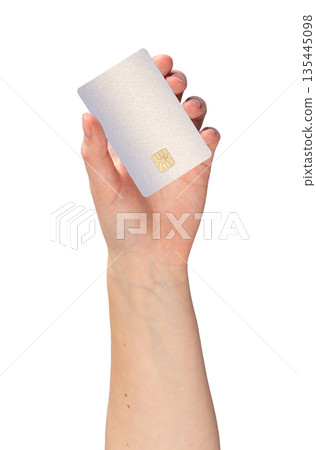 Bank card in hand atm close up. Plastic chip for payment, purchase and commerce trade. Finance Bank card in hand atm close up. Plastic chip for payment, purchase and commerce trade. Finance 135445098