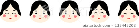 Setsubun illustration of mumps 135445208