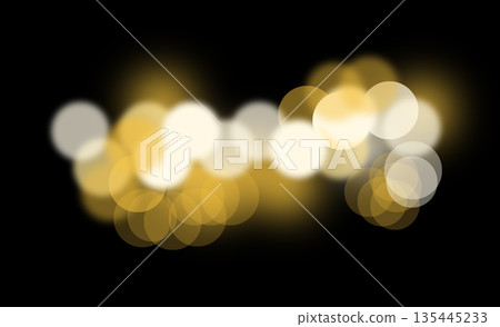 Light bokeh blur with glitter and shine. Abstract festive decoration of blurred circles in gold and Light bokeh blur with glitter and shine. Abstract festive decoration of blurred circles in gold and 135445233