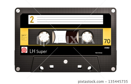 Audio cassette tape vintage 3d 135445735