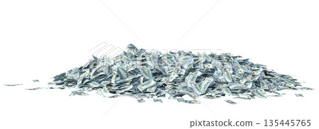 Us dollars 3d pile transparent background Us dollars 3d pile transparent background 135445765