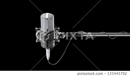 Professional studio condenser microphone 3d Professional studio condenser microphone 3d 135445792