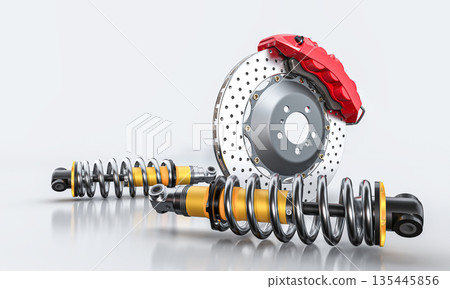 Car 3d parts brake system suspension Car 3d parts brake system suspension 135445856