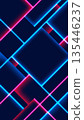 Neon blue and pink abstract background with geometric squares and glowing lines featuring a futuristic high tech aesthetic for digital gaming and modern cyber technology themes 135446237