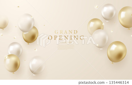 Design your opening card with ribbon. Vector illustration Beautiful business banner template Design your opening card with ribbon. Vector illustration Beautiful business banner template 135446314