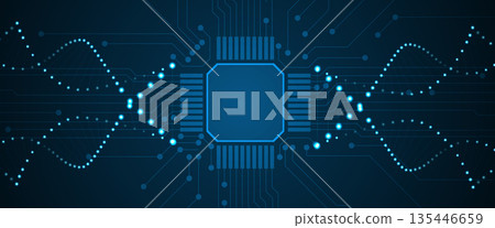 Futuristic molecule and genetic code, DNA strands, connected neural web Futuristic molecule and genetic code, DNA strands, connected neural web 135446659