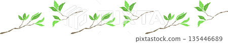 手繪彩色剪紙花蕾素材，非常適合清新綠意的季節。 135446689