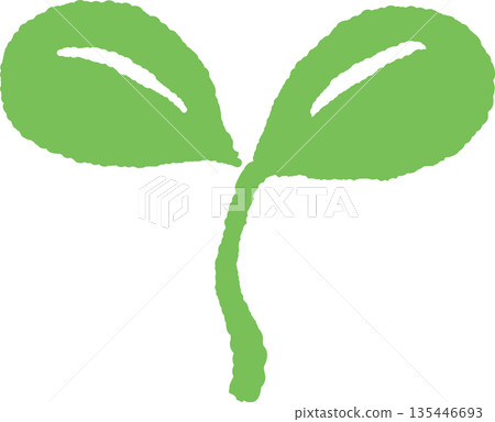 手繪彩色圖標,描繪了正在生長的嫩芽和幼葉。 手繪彩色圖標,描繪了正在生長的嫩芽和幼葉。 135446693