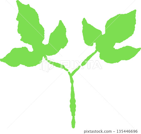手繪彩色剪紙花蕾素材，非常適合清新綠意的季節。 135446696